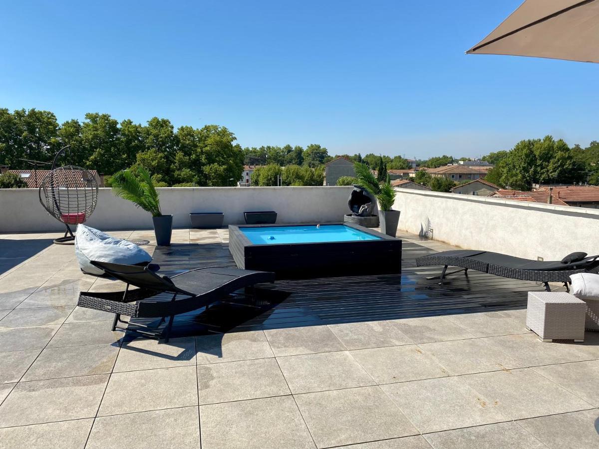 Appartement Rooftop avec piscine Avignon Extérieur photo